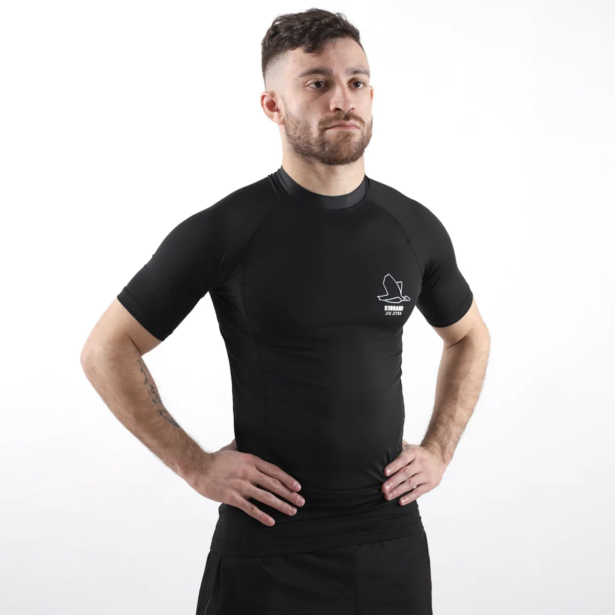 93brand Standard Issue S/S Rash Guard 2-PACK (Black, Smoke Grey)