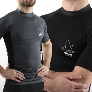 93brand Standard Issue S/S Rash Guard 2-PACK (Black, Smoke Grey)