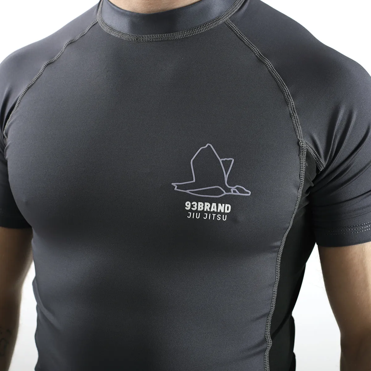 93brand Standard Issue S/S Rash Guard 2-PACK (Black, Smoke Grey)