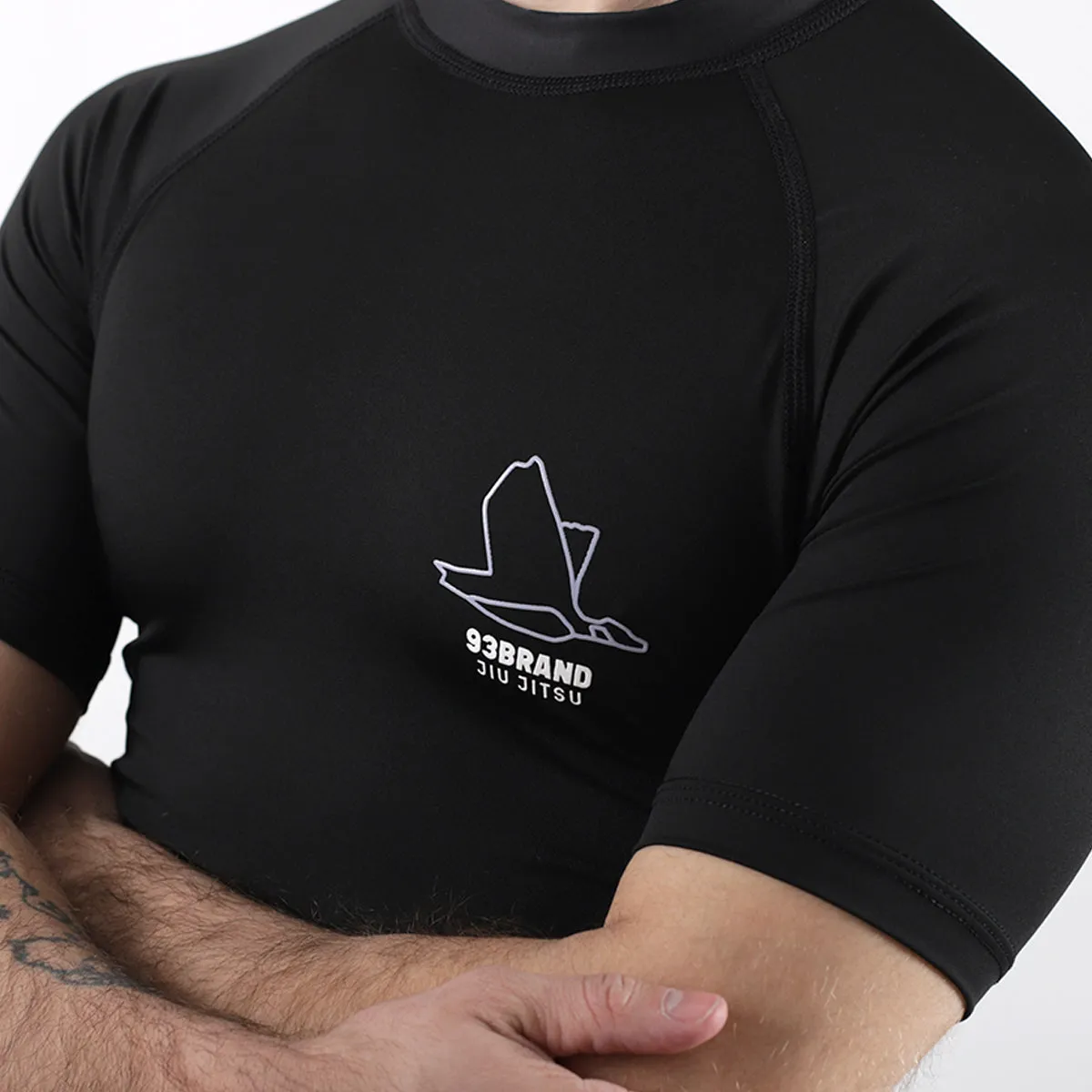 93brand Standard Issue S/S Rash Guard 2-PACK (Black, Smoke Grey)