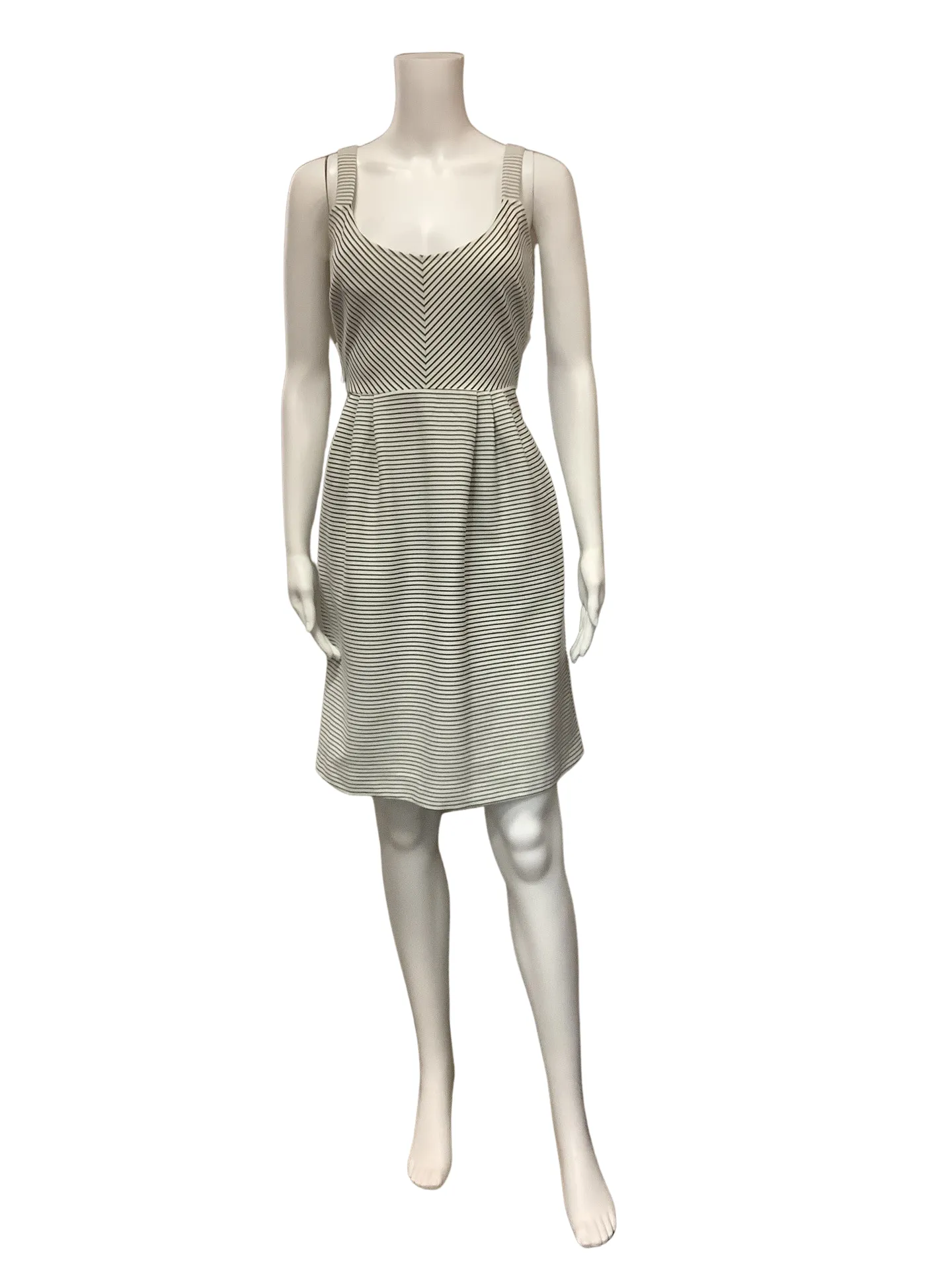 Anthropologie Women's Dress Black & White Stripe Sleeveless Size: M