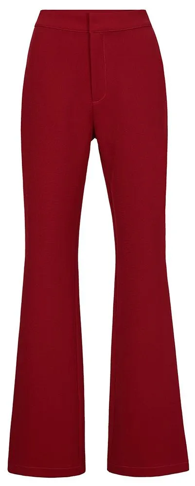 Asymmetric Blazer and Pant Suit, Red