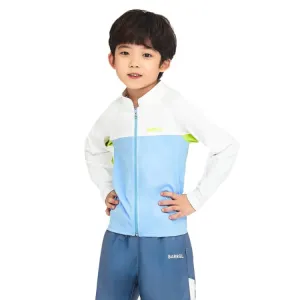 Barrel Kids Romantic Motion Zip-Up Rashguard-AQUA