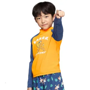 Barrel Kids Sunset Flamingo Rash Guard-ORANGE