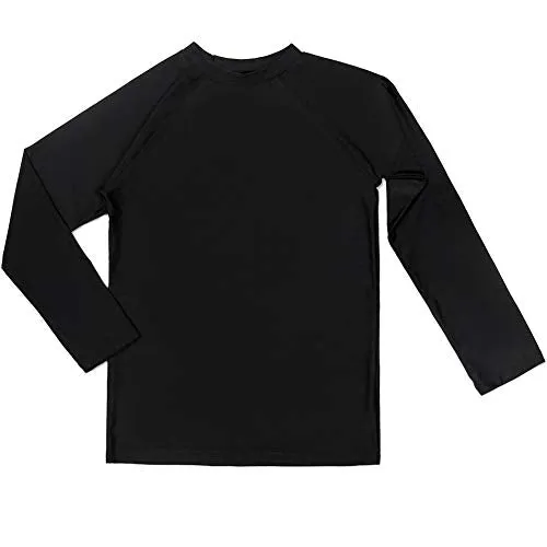 Bestry Boys' Long Sleeve Rashguard Swim Shirt Kids Toddler Swimwear Surf Tops UPF 50  Sun Protection Dark Green