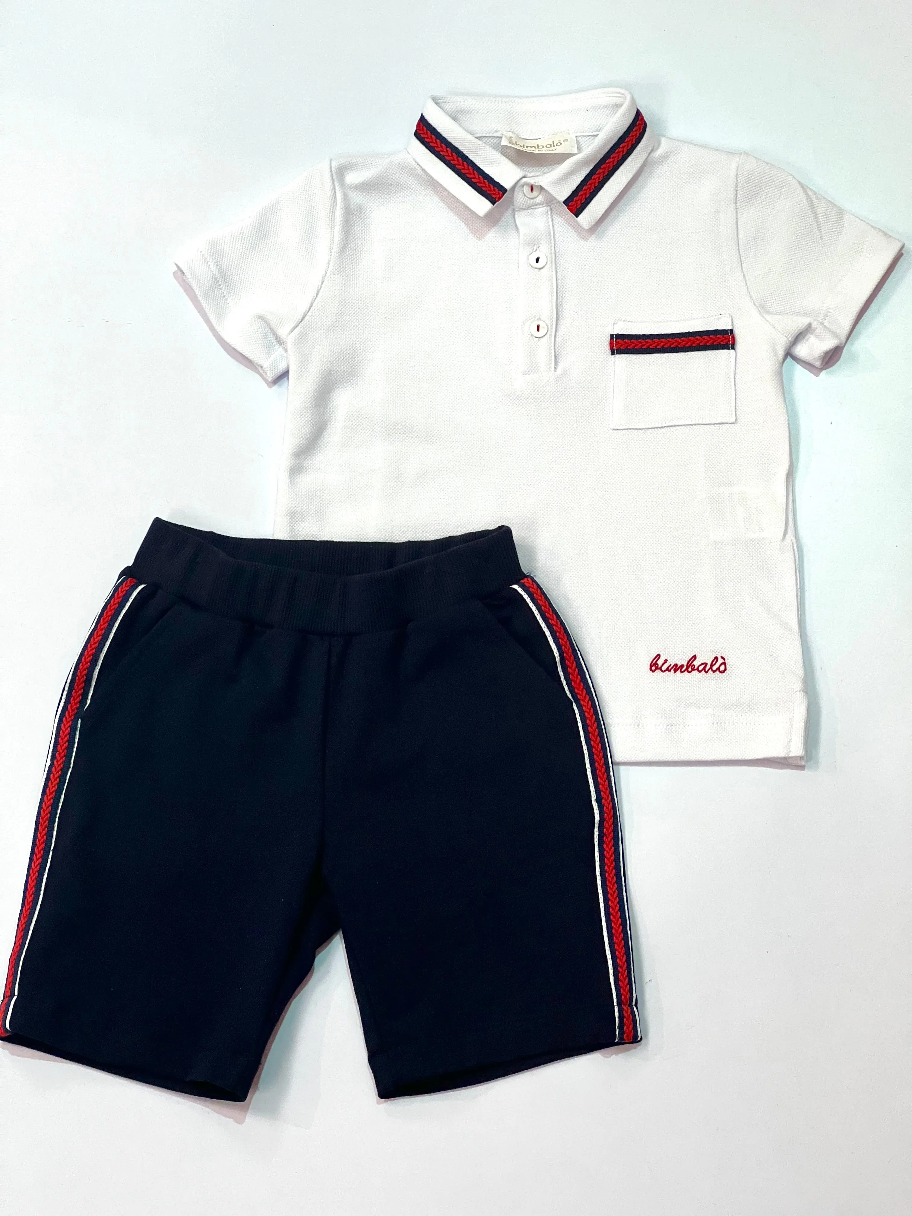 Bimbalò - Navy Polo Short Set
