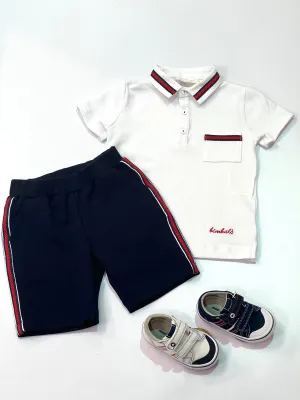 Bimbalò - Navy Polo Short Set