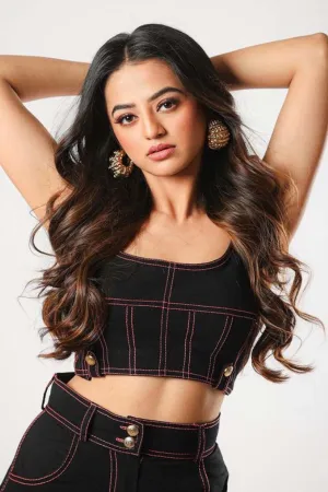 Black Embroidered Bralette