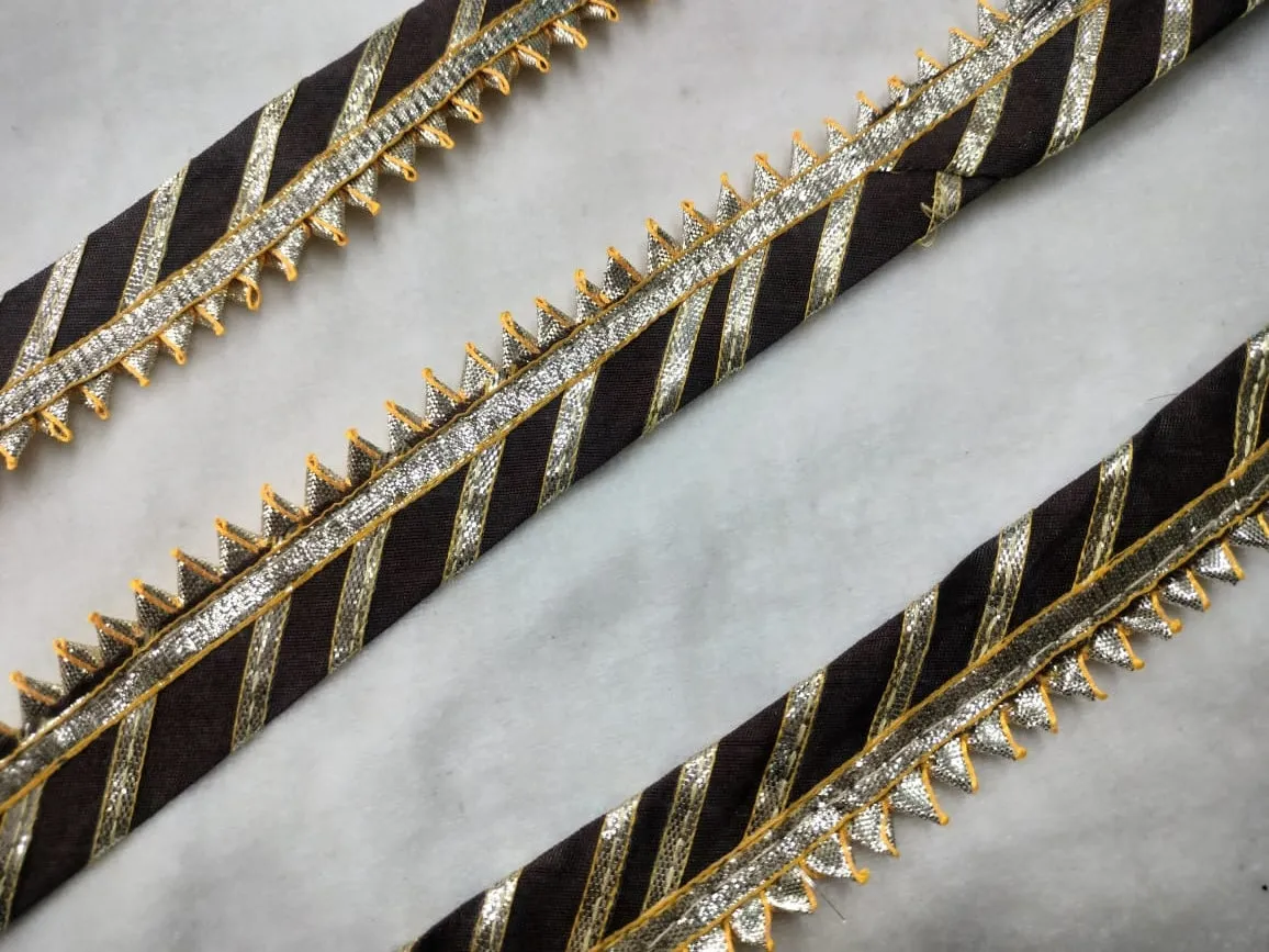 Black Fancy Zari Trim