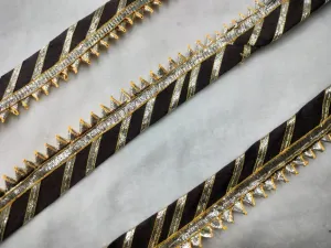Black Fancy Zari Trim
