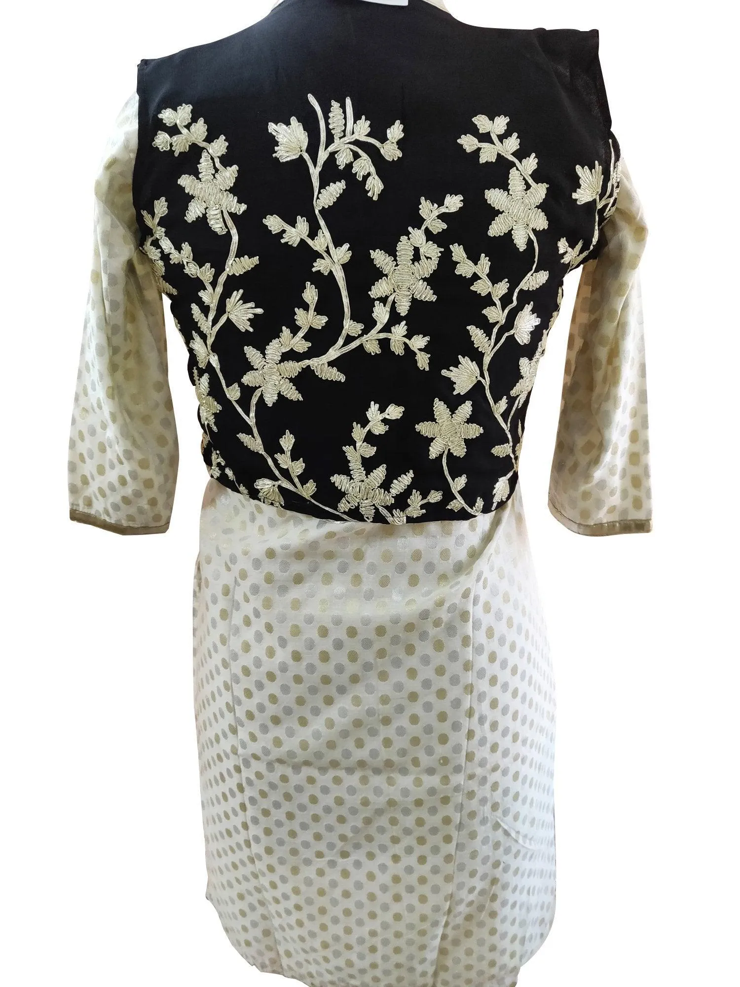 Black Gotta Embroidered Ethnic Jacket Shrug ACJ11