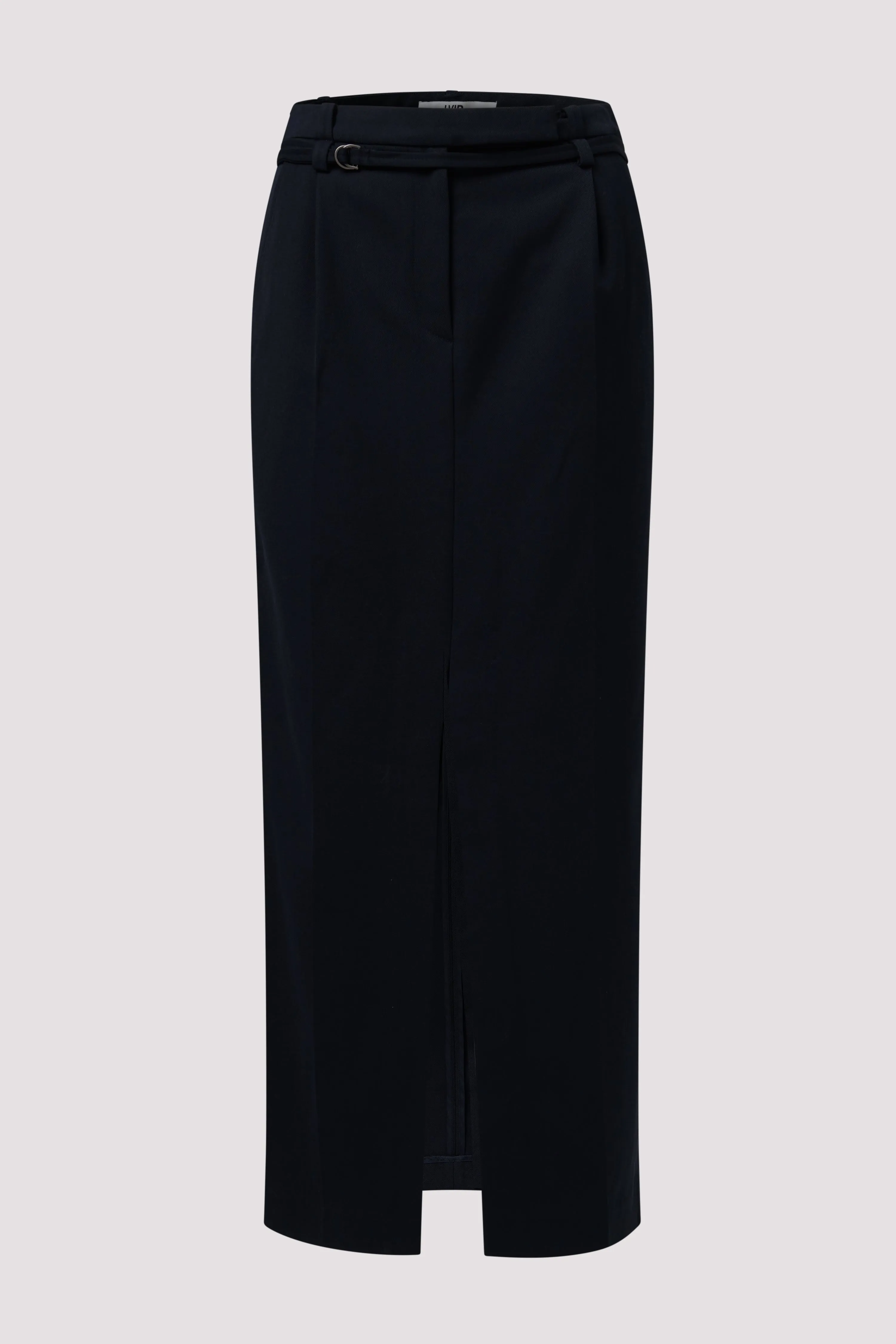 Blue Front Slit Maxi Skirt