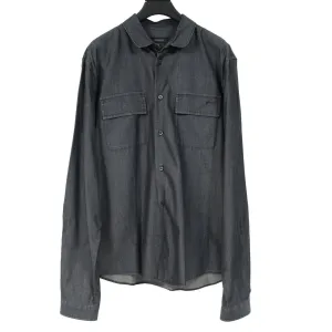 Blue Indigo Denim Duke Fit Button Down Shirt