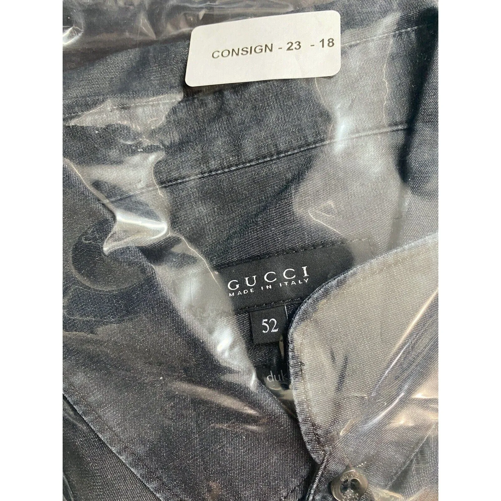 Blue Indigo Denim Duke Fit Button Down Shirt