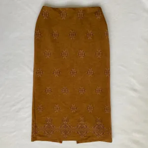boho print maxi skirt