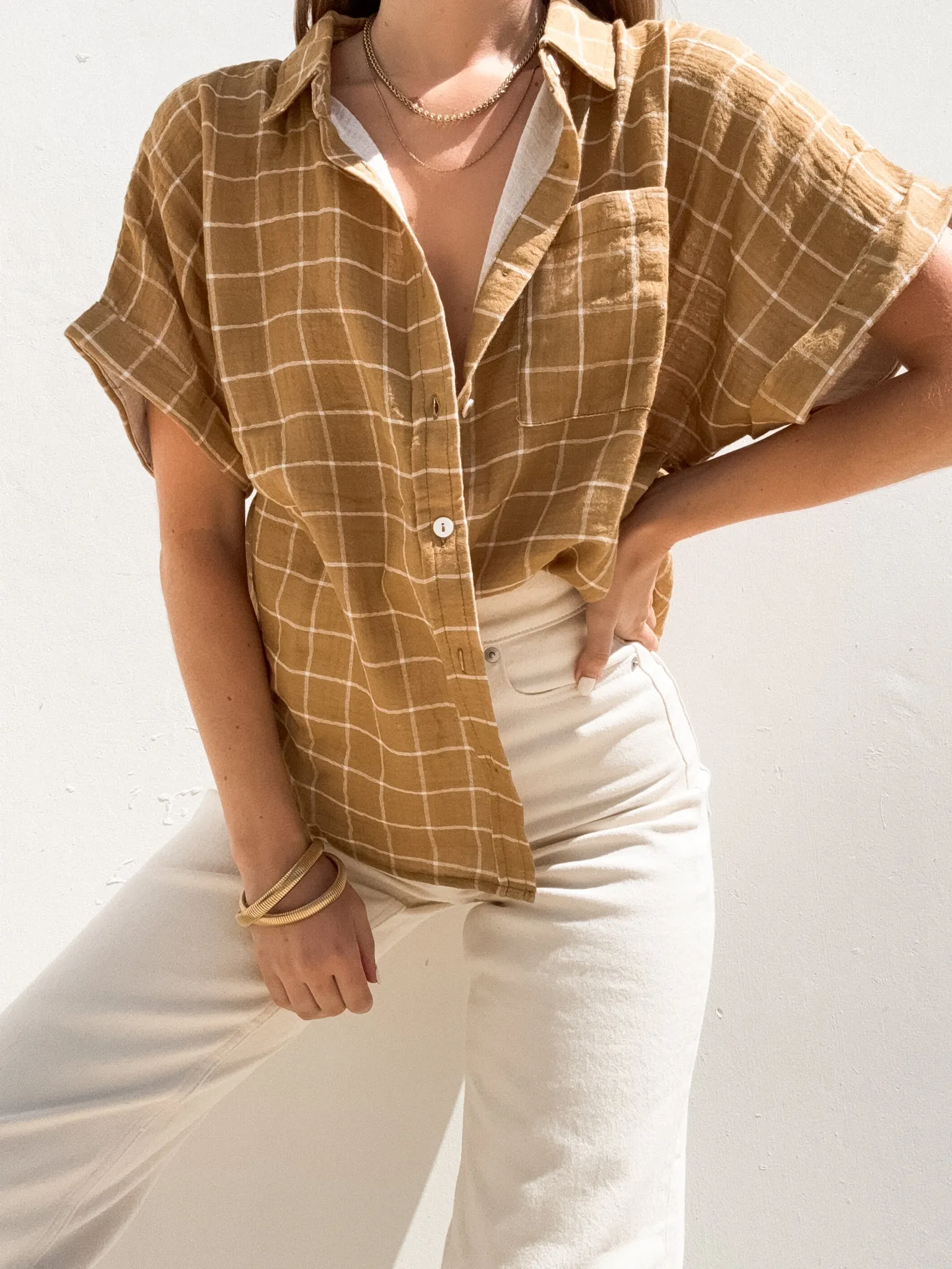 Butterscotch Button Up
