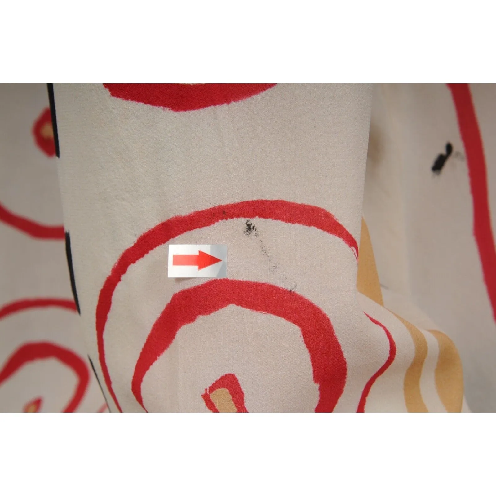 Button Down Shirt US 10 IT 40 Cream Stretch Silk Top Vintage