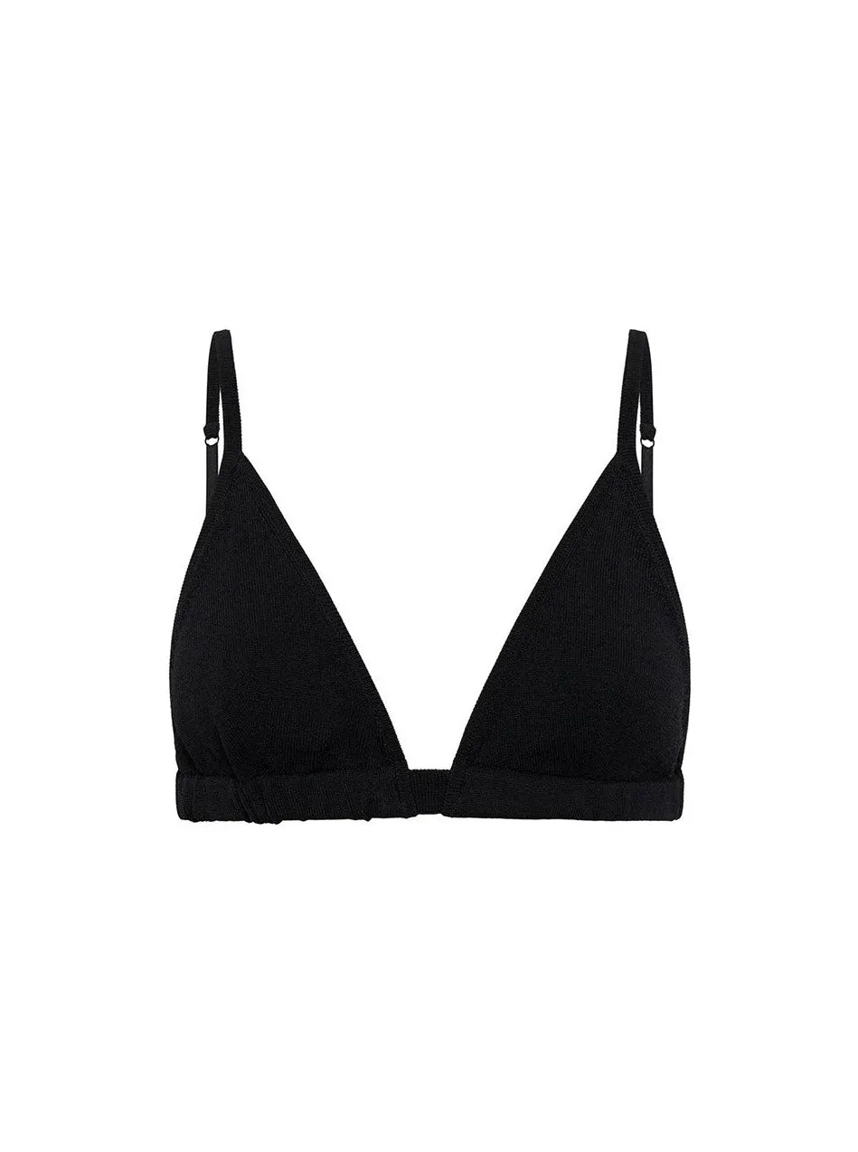 Camilla and Marc Delfina Rib Bralette in Black