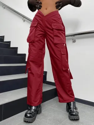 Camo Printed Flap Cargo Pants