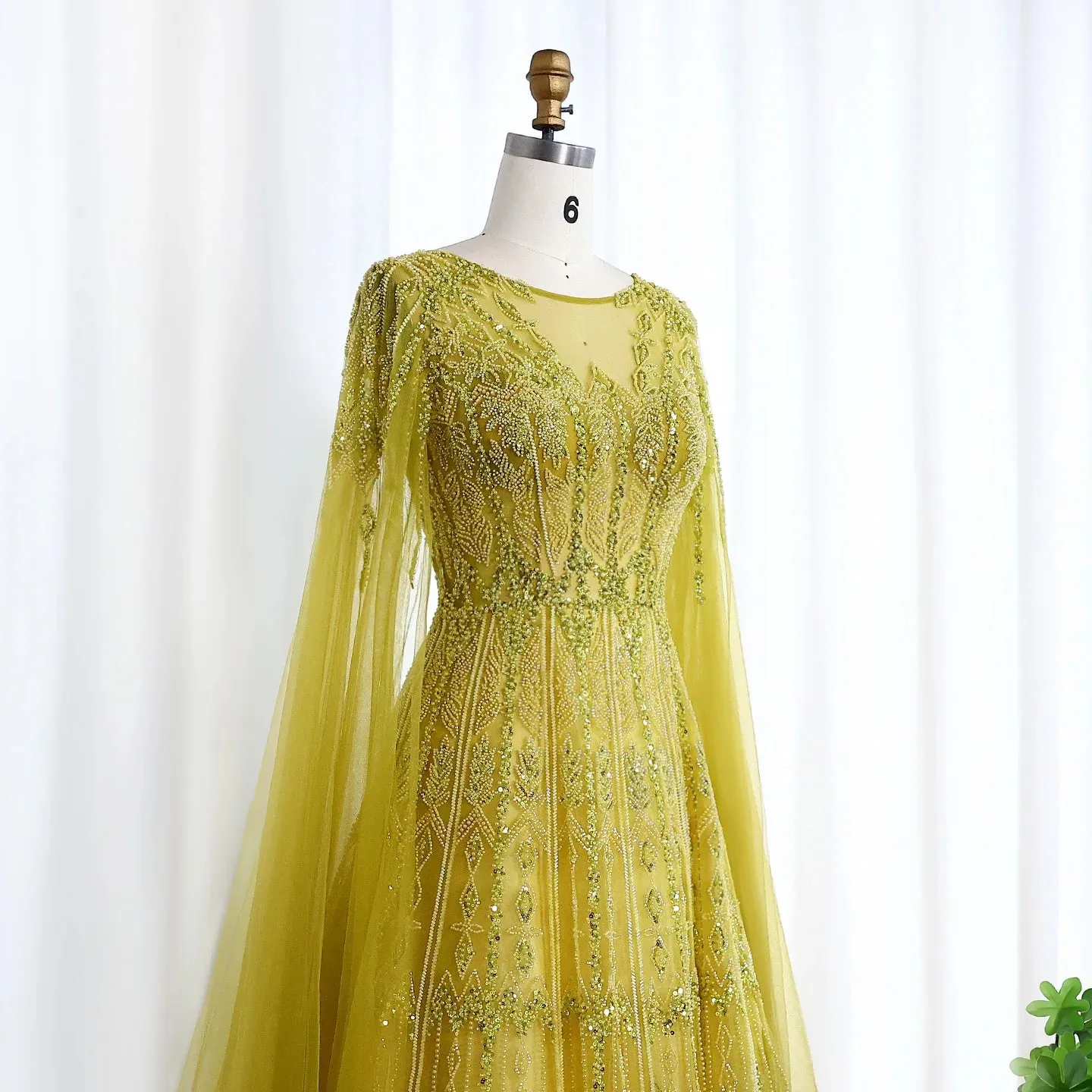 Cape Sleeves Tulle Wedding Formal Party Gowns