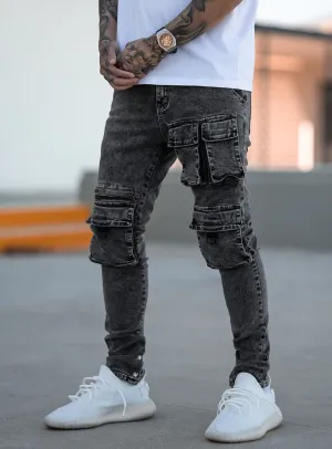 Cargo Jeans V8 in Grey