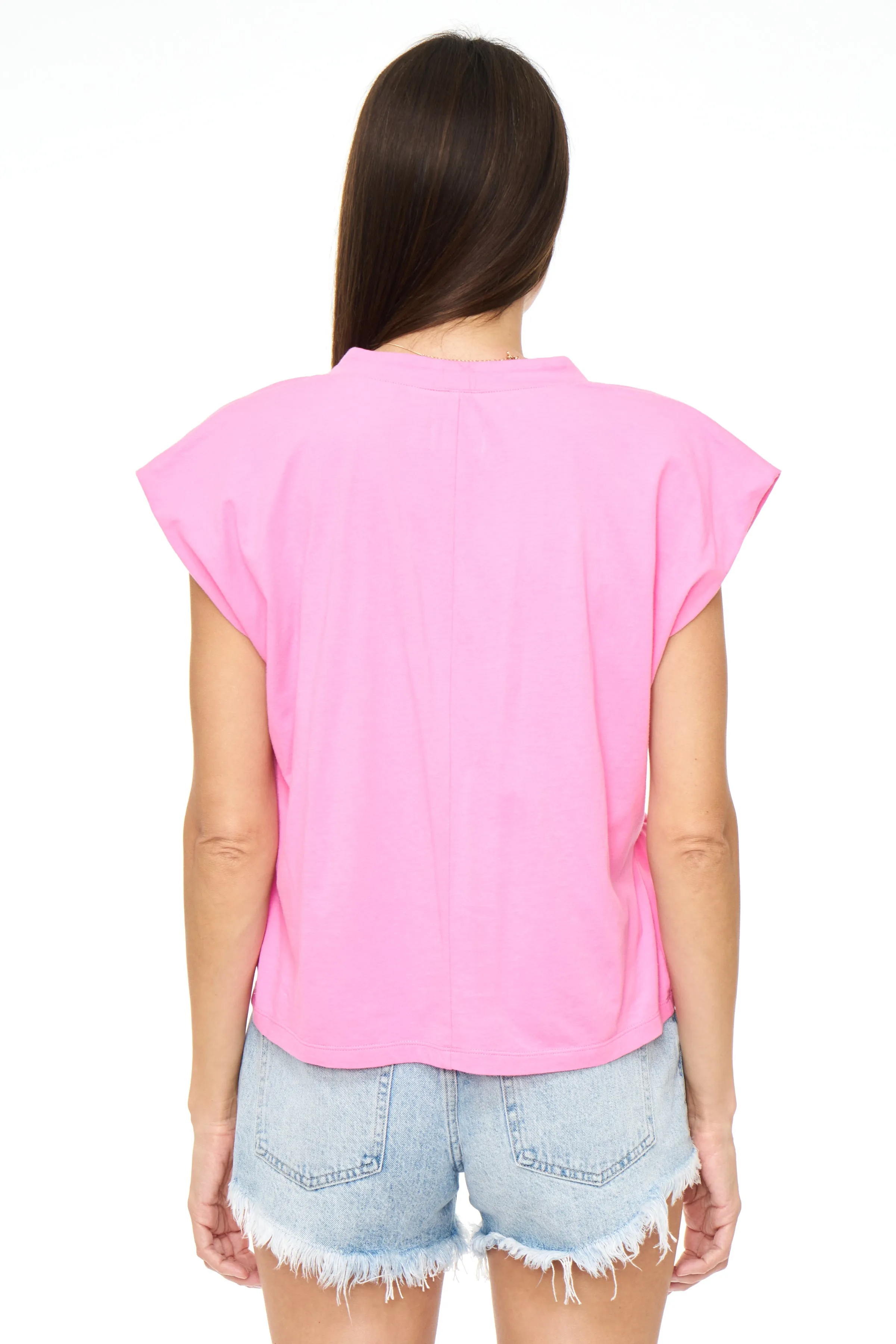 Carson V-Neck Muscle Tee - Flamingo