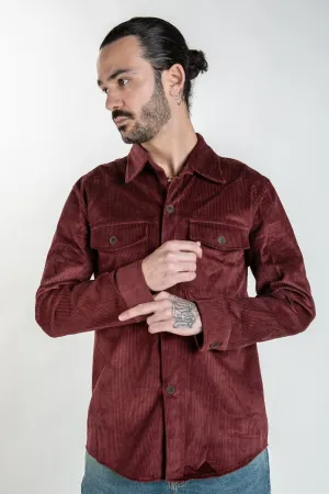 Cord Overshirt - Cherry