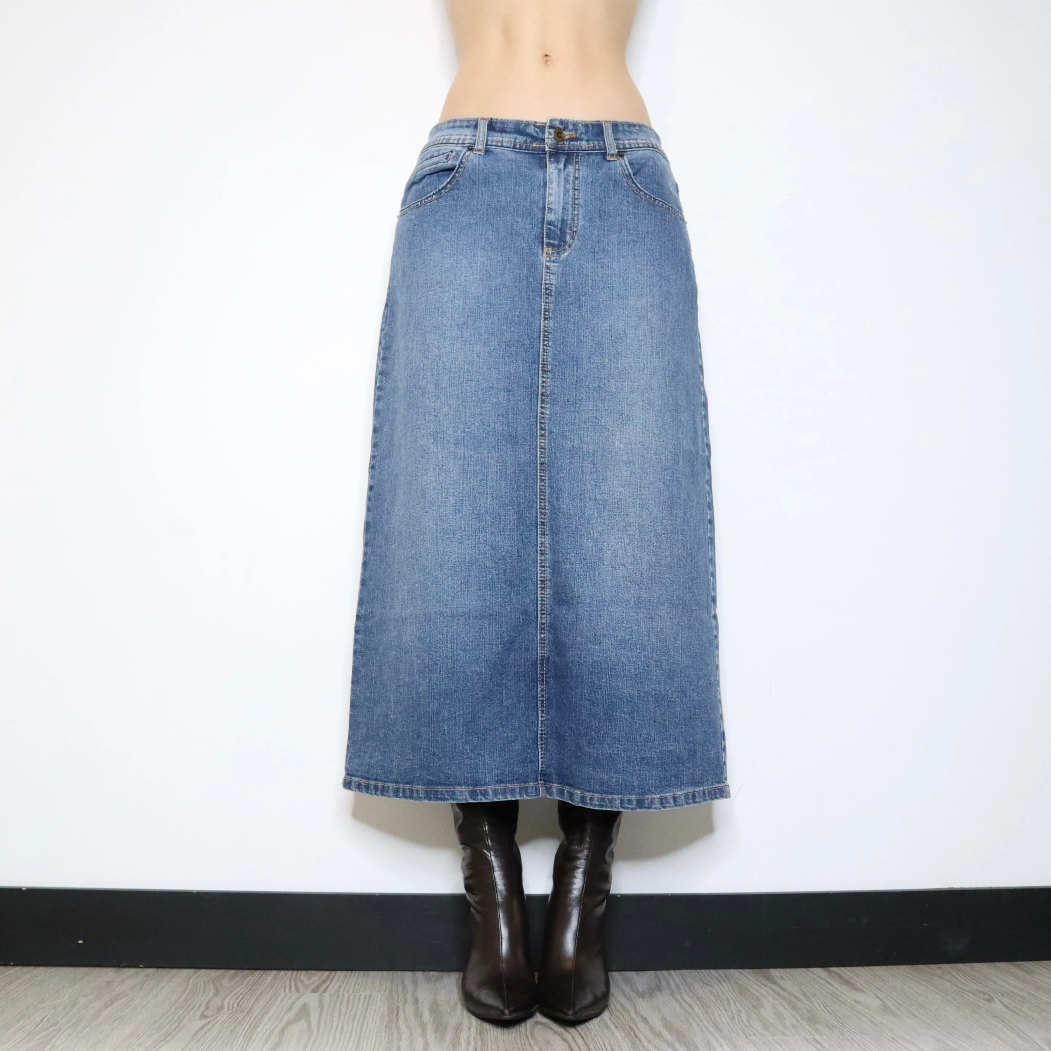 Denim Maxi Skirt (Medium) 