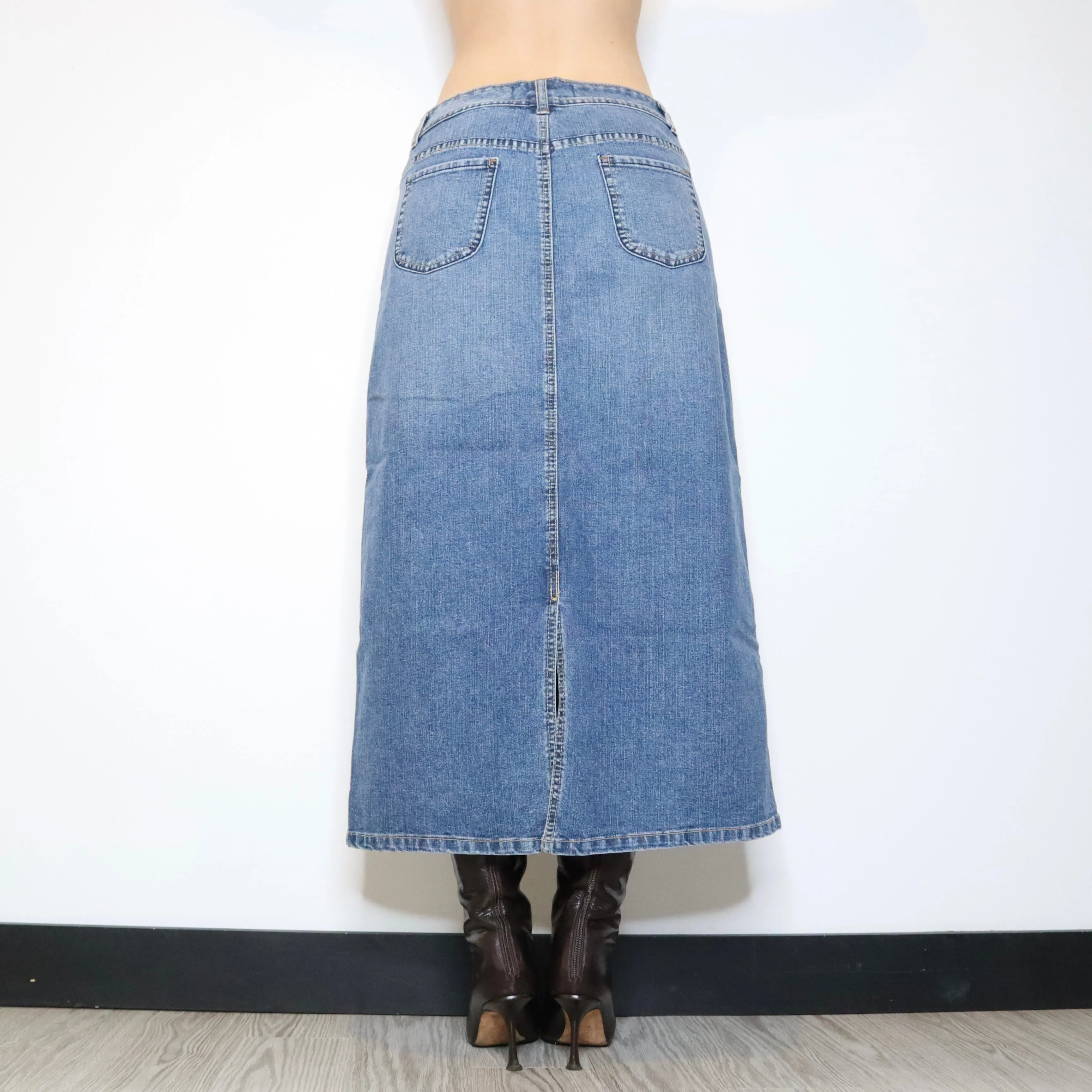 Denim Maxi Skirt (Medium) 