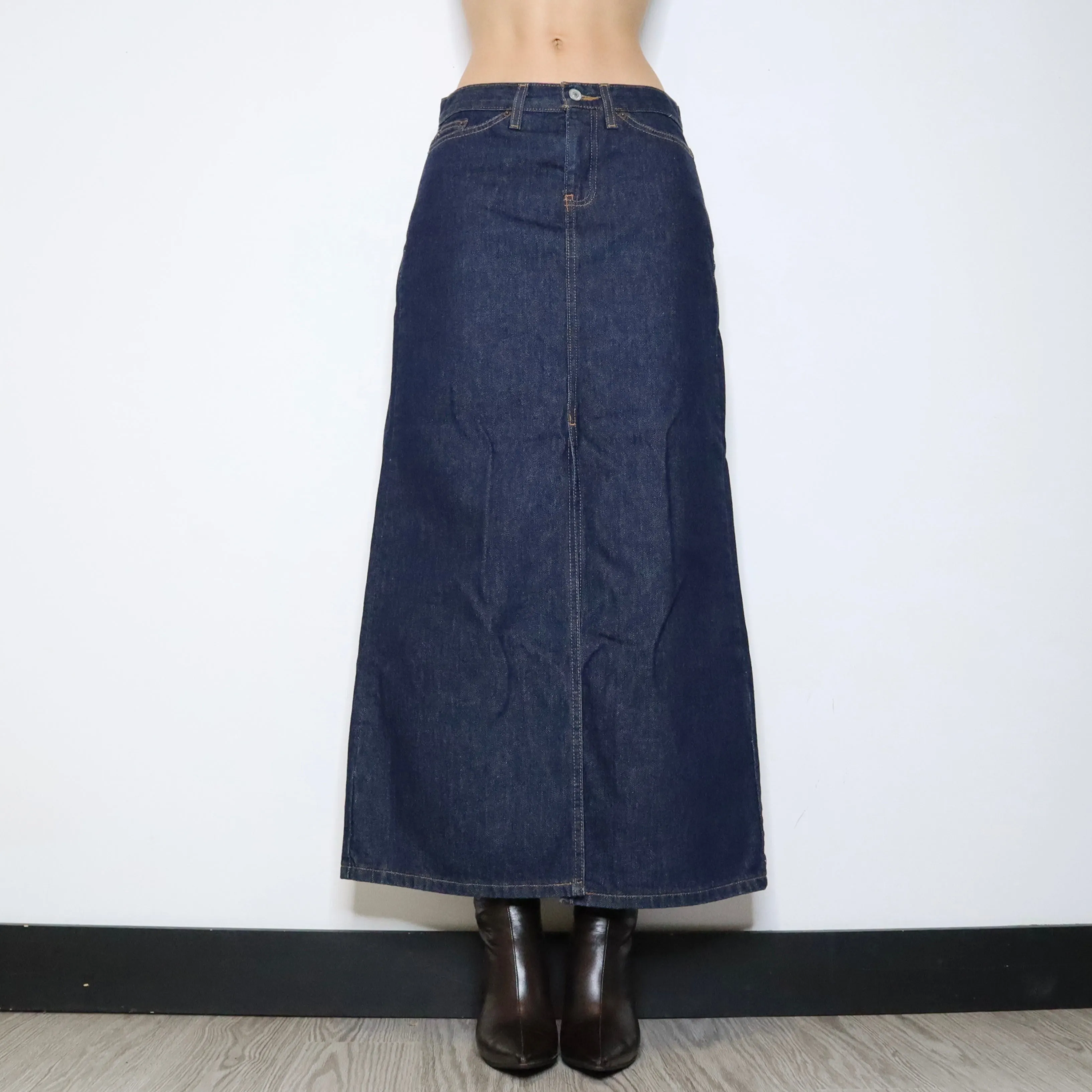 Denim Maxi Skirt (S-M) 