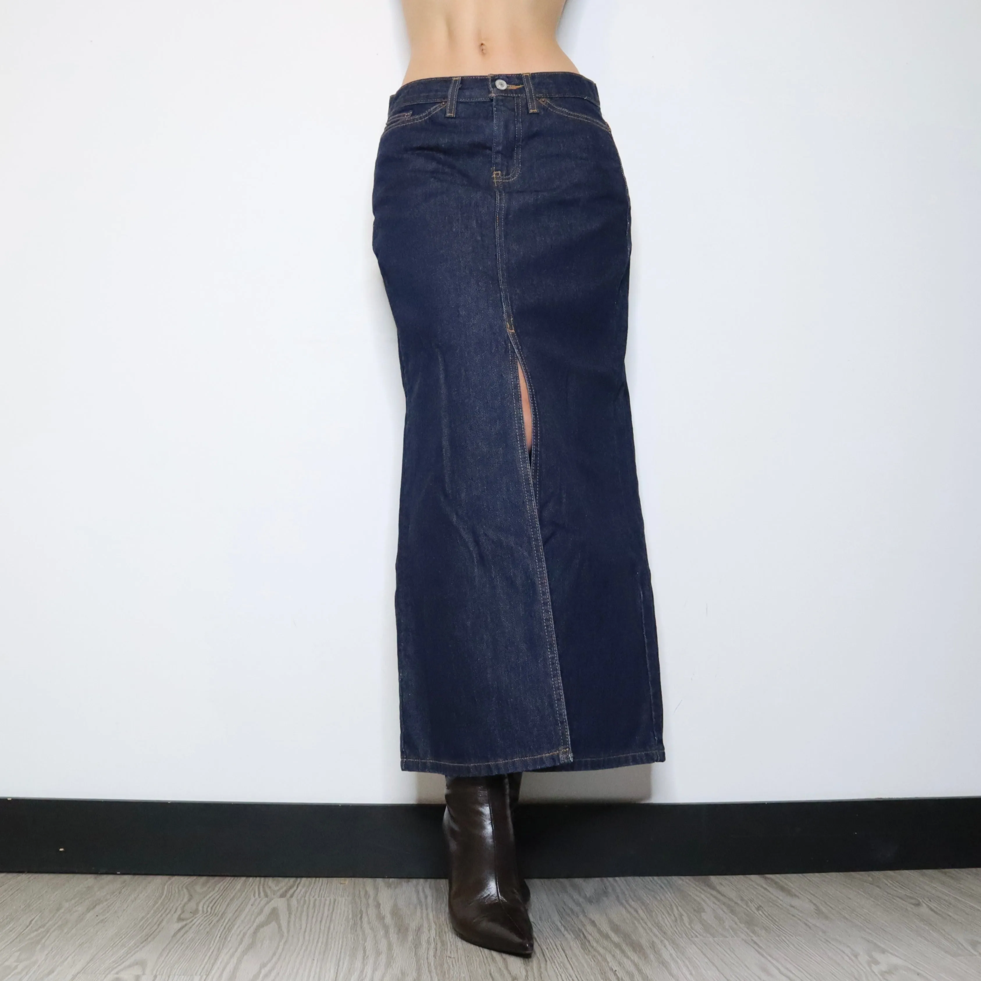 Denim Maxi Skirt (S-M) 