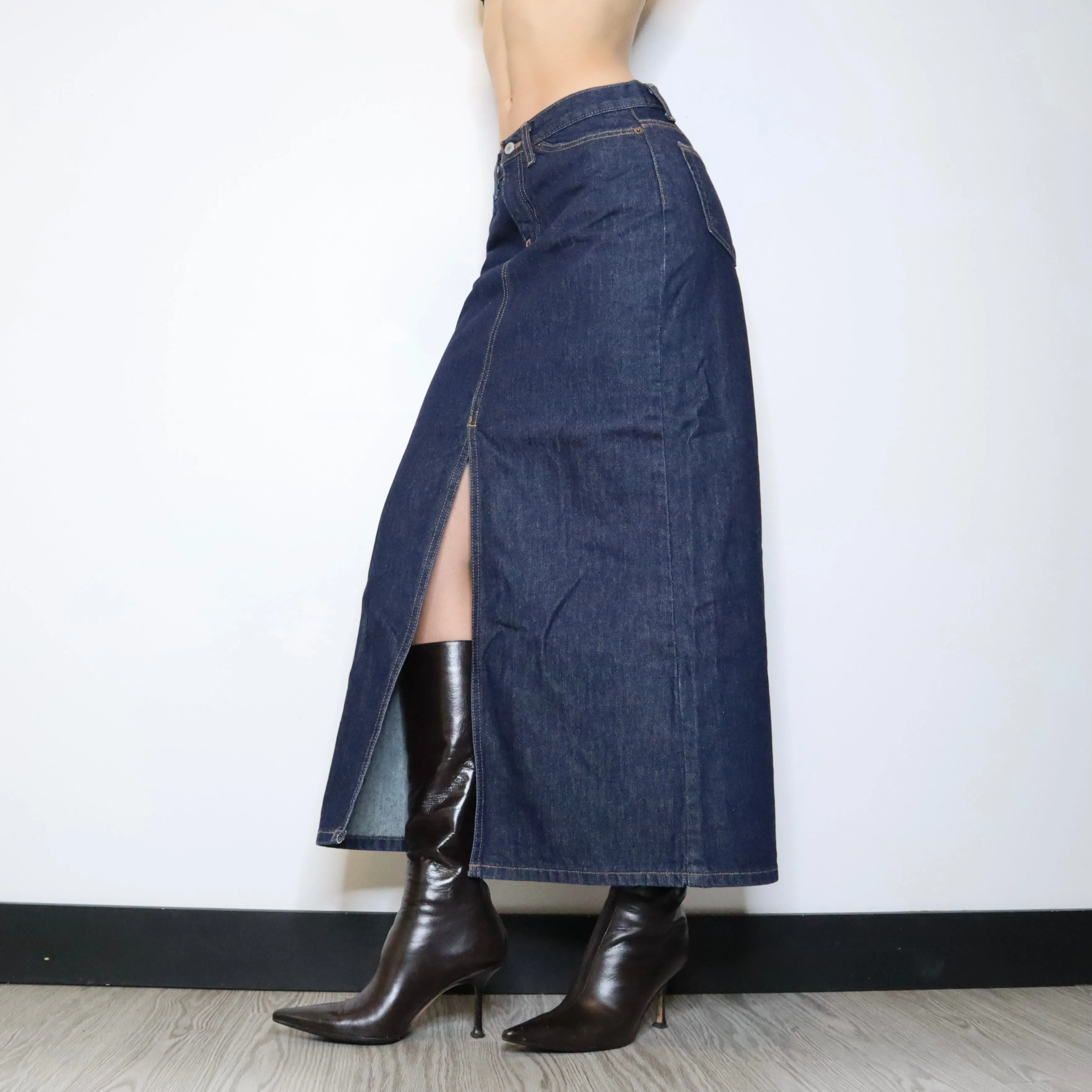 Denim Maxi Skirt (S-M) 