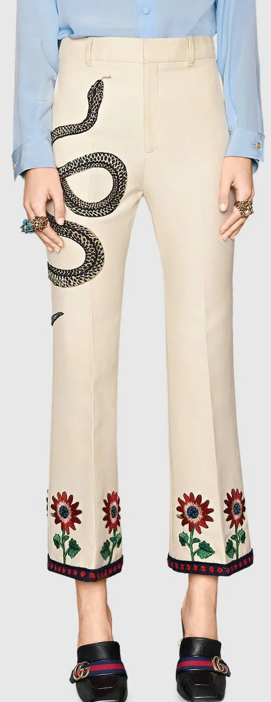 Embroidered Blazer & Pant Set in White