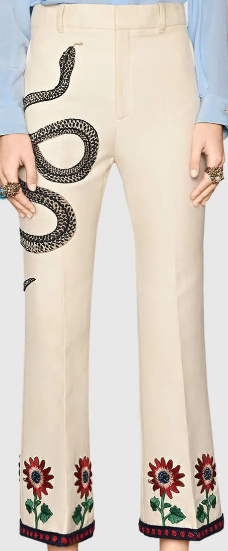 Embroidered Blazer & Pant Set in White