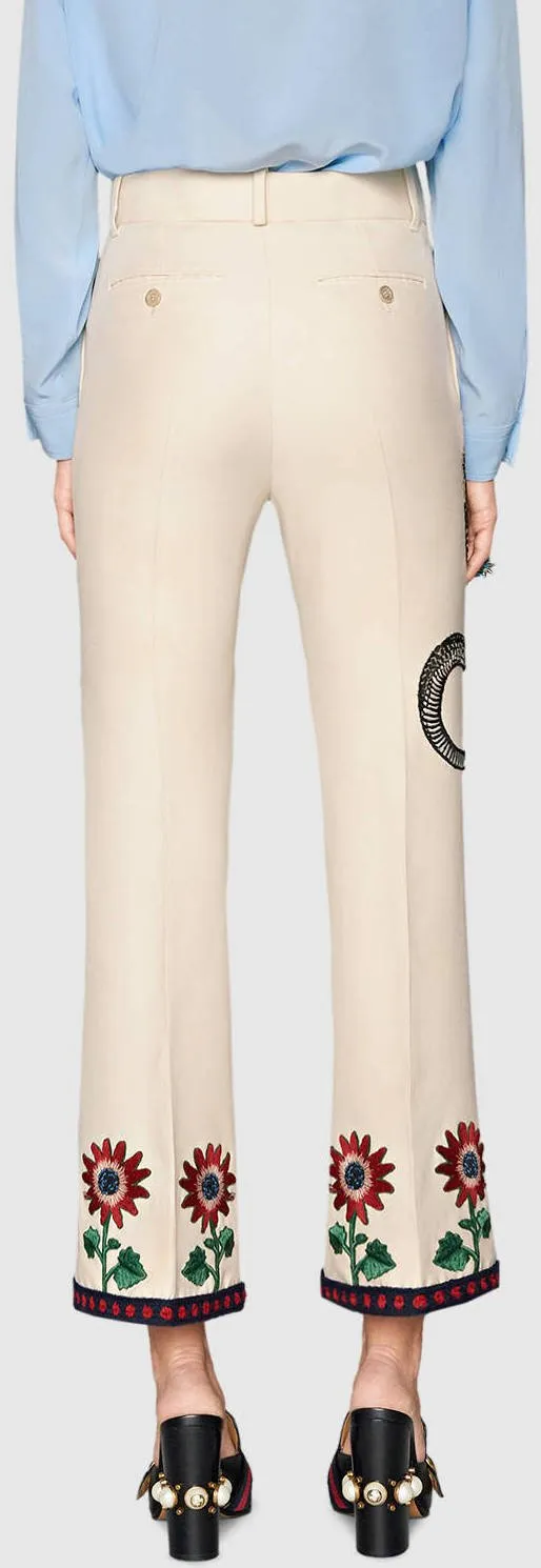 Embroidered Blazer & Pant Set in White