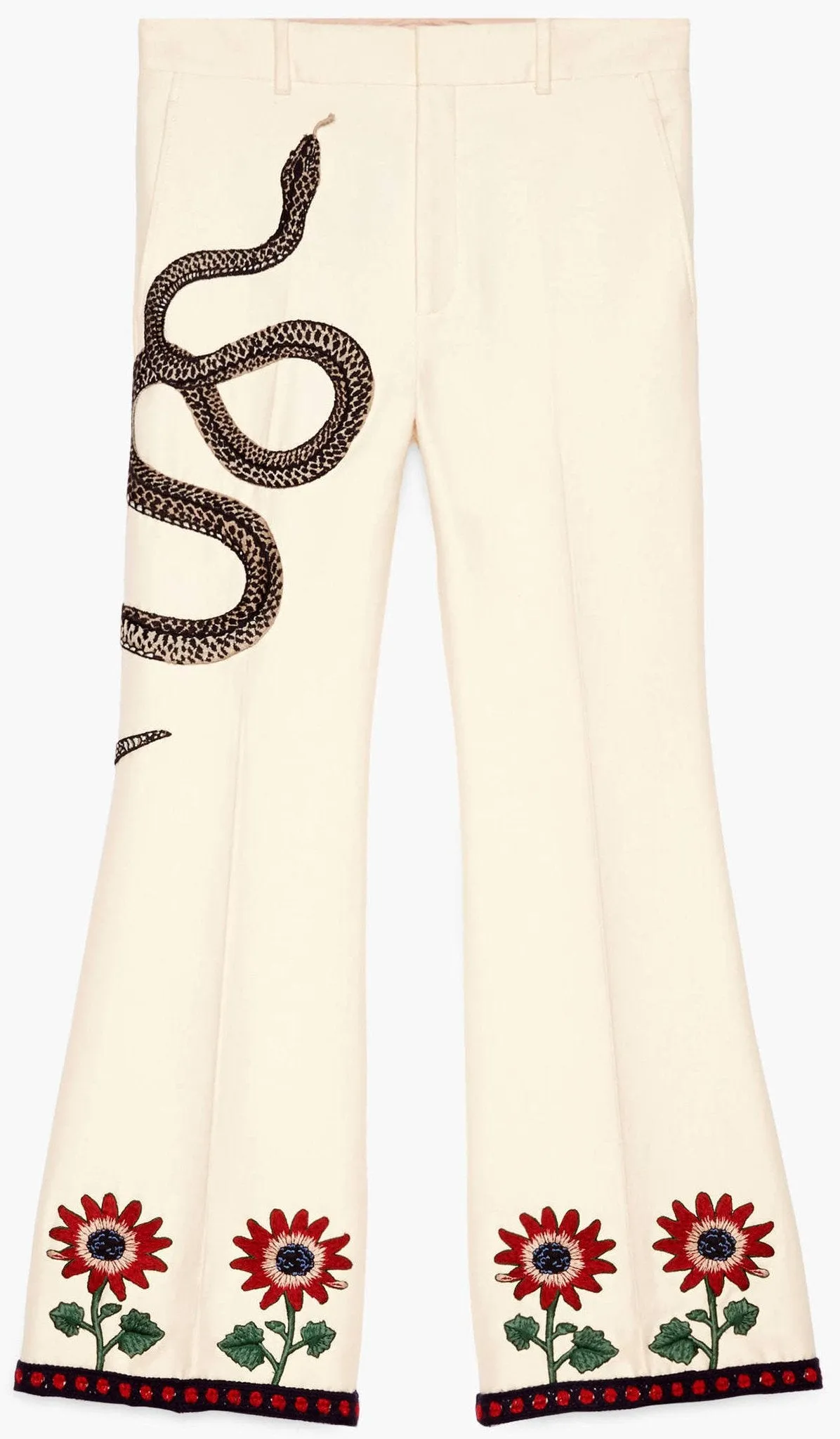 Embroidered Blazer & Pant Set in White