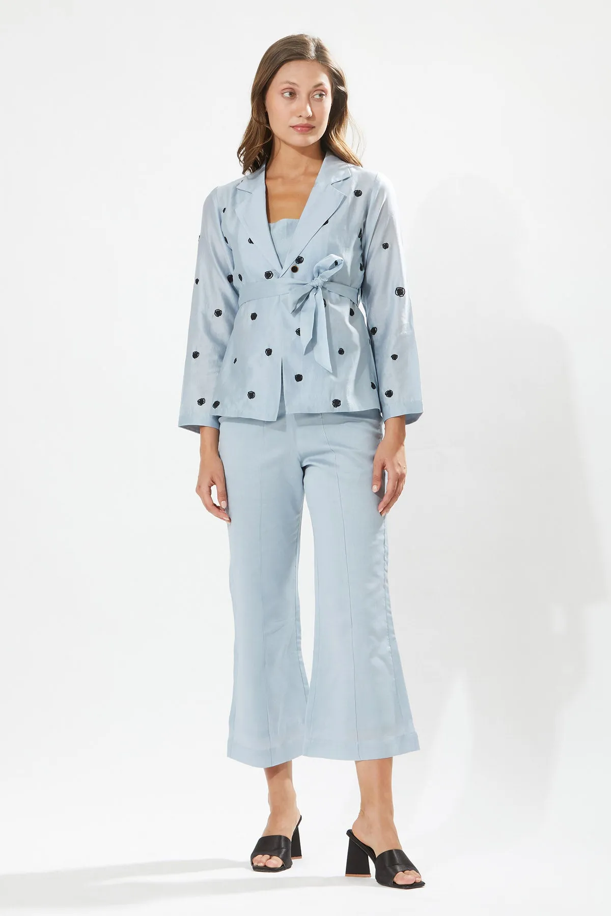 Embroidered Blazer Co-ord Set