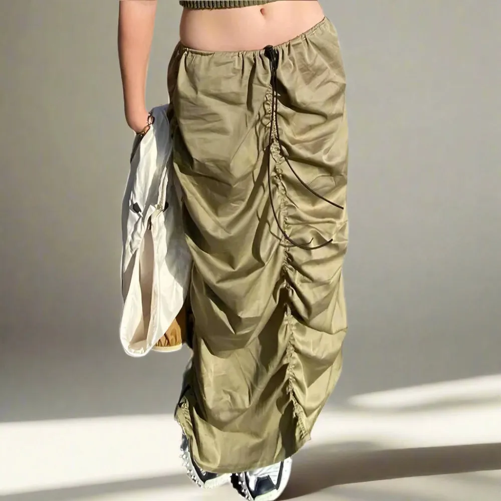 Fashion Forward Black Solid Color Maxi Skirt