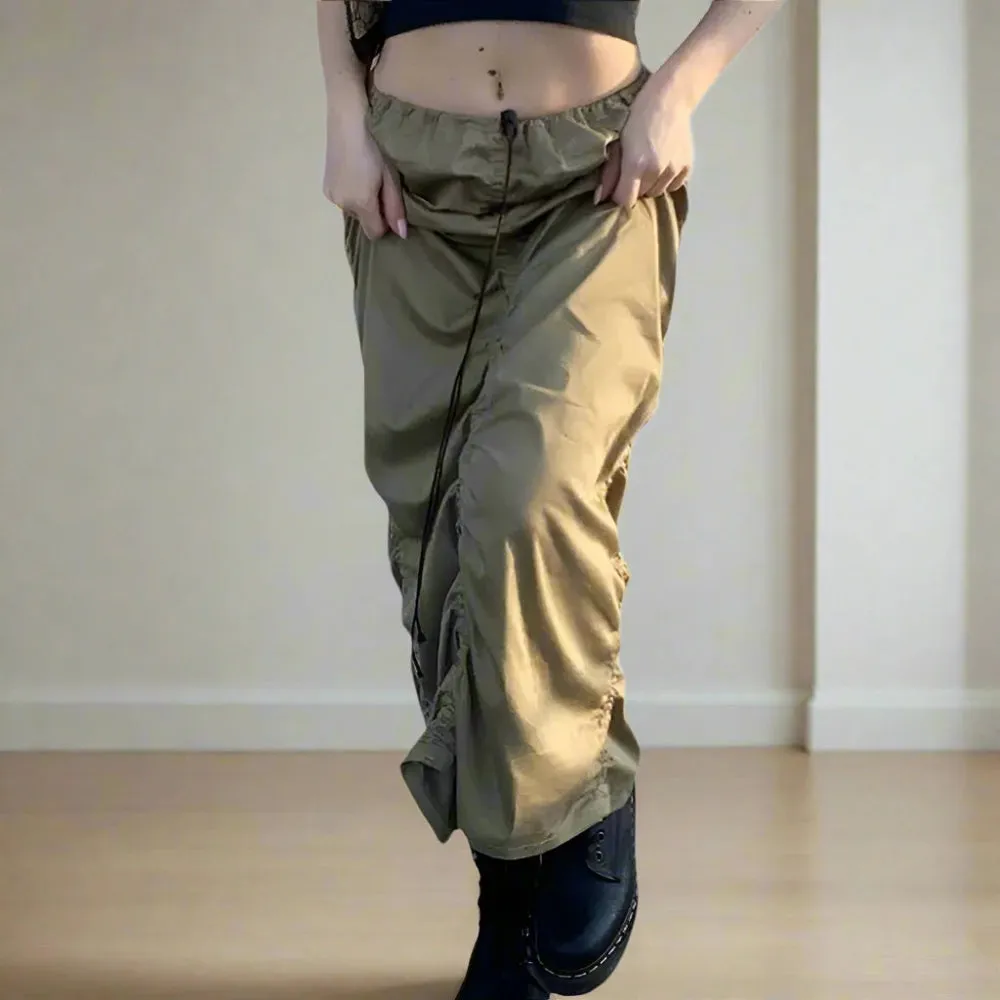 Fashion Forward Black Solid Color Maxi Skirt