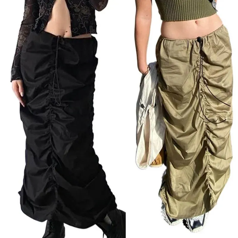 Fashion Forward Black Solid Color Maxi Skirt