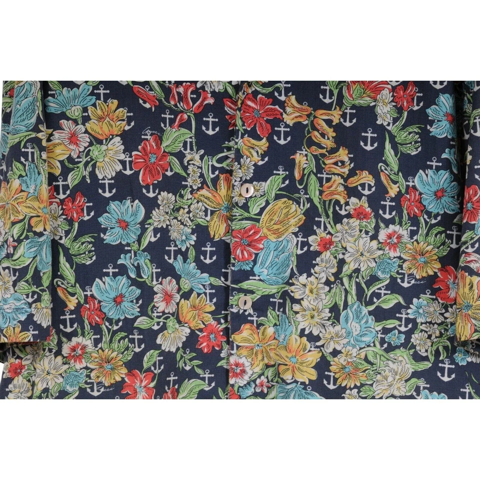 Floral Anchor Bowling Button Down Shirt