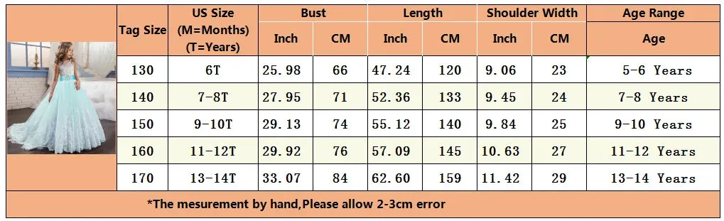 Flower Wedding Dress White First Communion Formal Long Lace Princess Prom Dress Long Gowns Kids Evening Formal Dress for Wedding