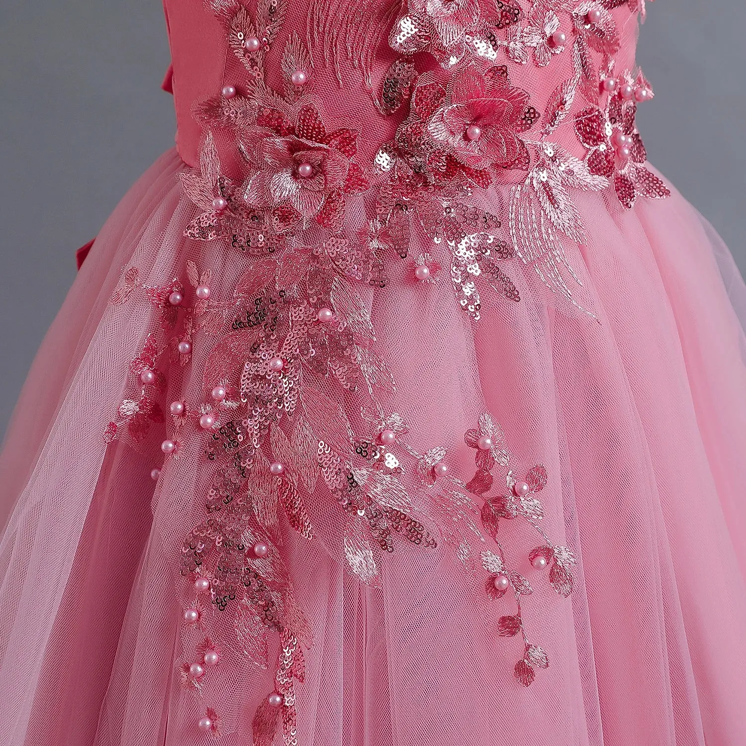 Flower Wedding Dress White First Communion Formal Long Lace Princess Prom Dress Long Gowns Kids Evening Formal Dress for Wedding
