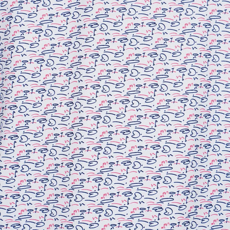 FOOTJOY Print Stretch Pique Men's Polo (White)