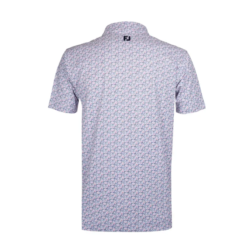 FOOTJOY Print Stretch Pique Men's Polo (White)