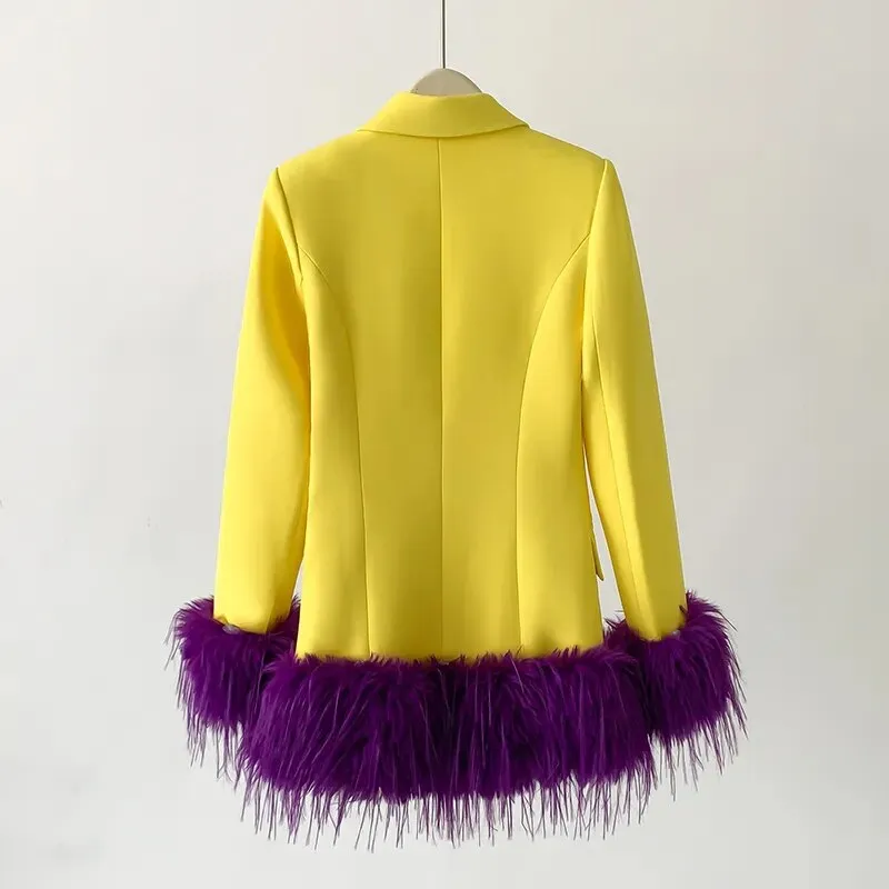 Fur Me Blazer Dress Set
