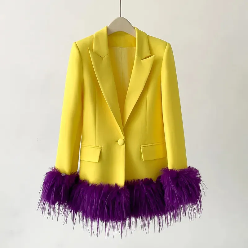 Fur Me Blazer Dress Set