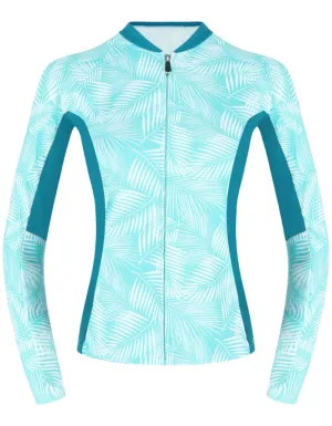 Green Fern Womens Rash Guard