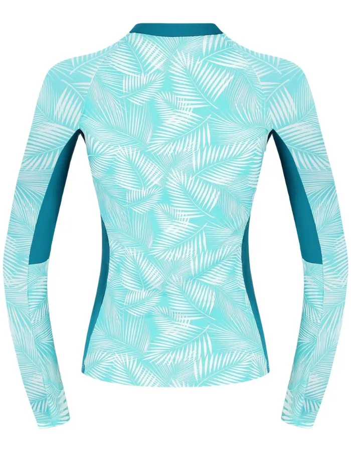 Green Fern Womens Rash Guard