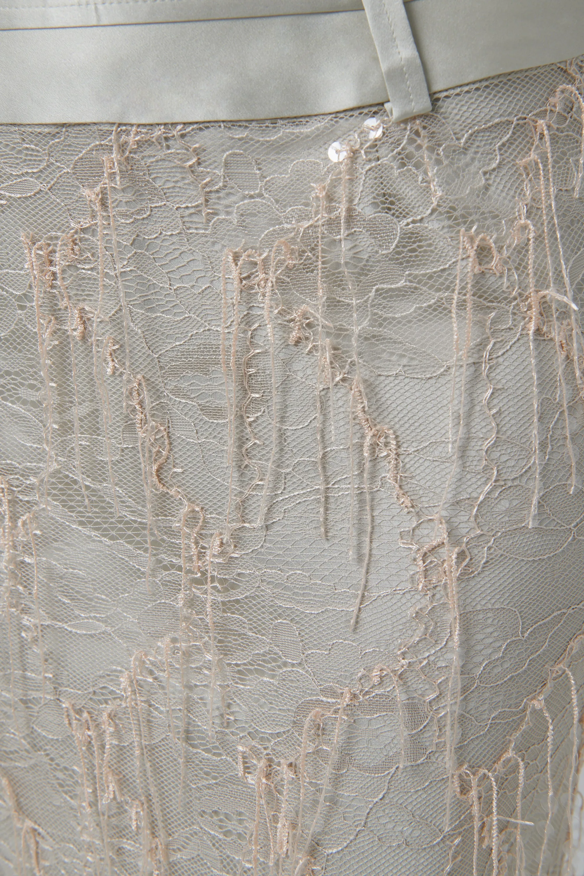 Grey Ivy Beaded Lace Skirt